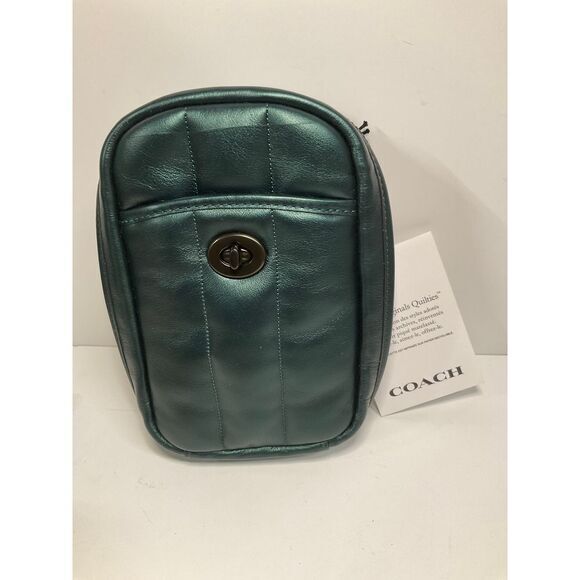 Coach Metallica Green Crossbody Camera Bag NWT defects‎ - Picture 1 of 7